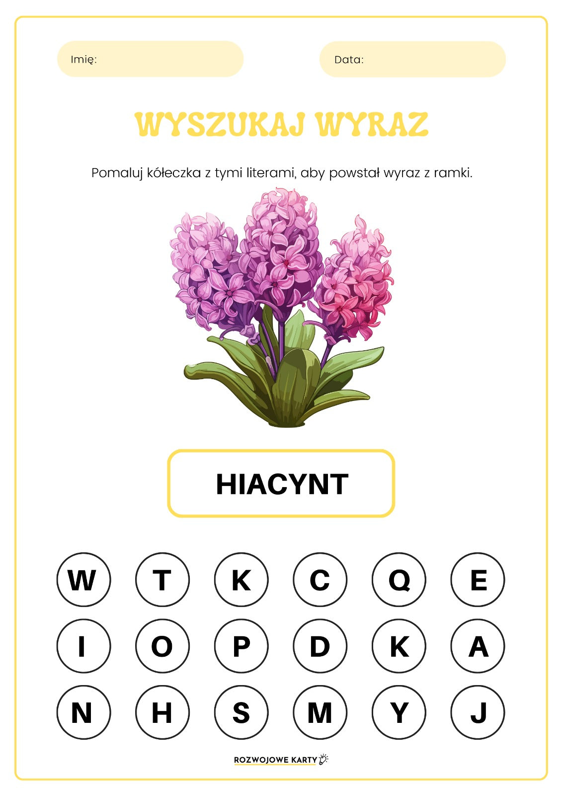 Koncentracja, pamięć i nauka liter