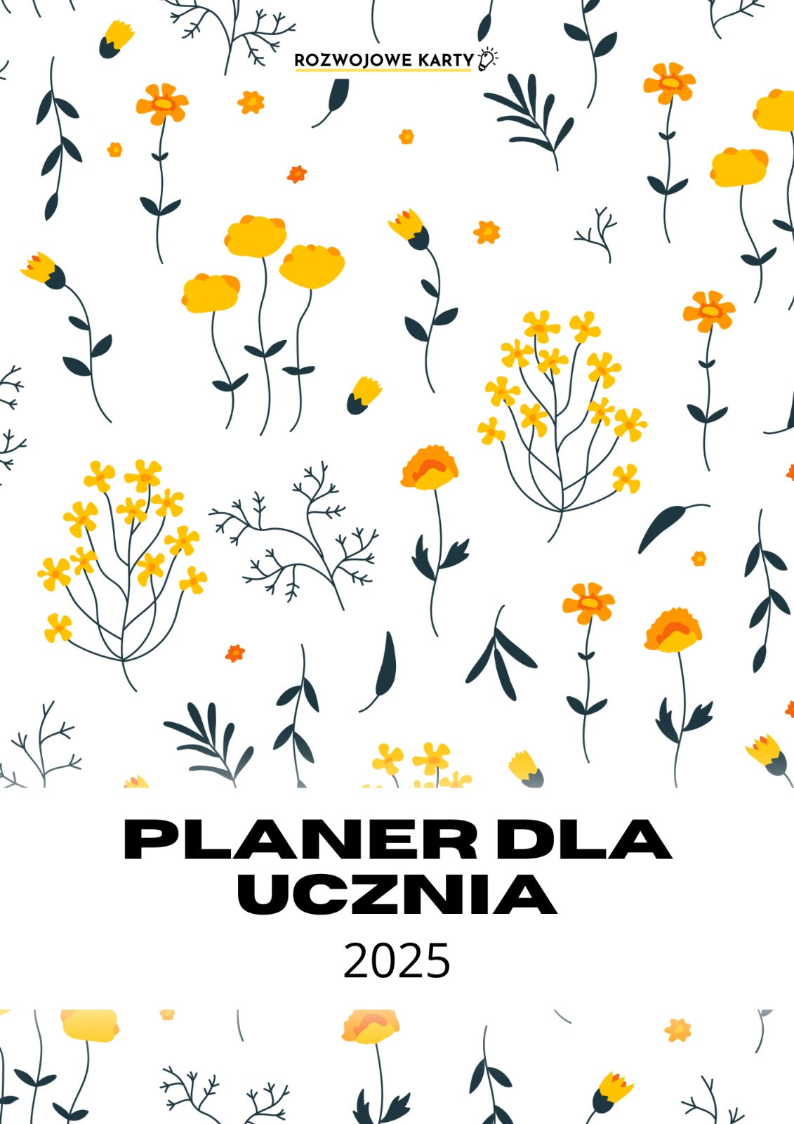 Planer dla ucznia 2025 (motyw kwiatów)