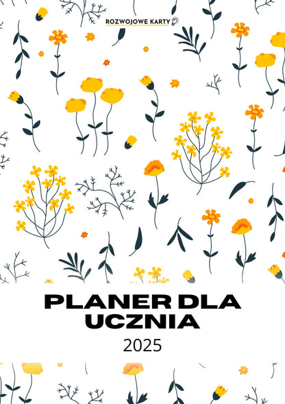 Planer dla ucznia 2025 (motyw kwiatów)