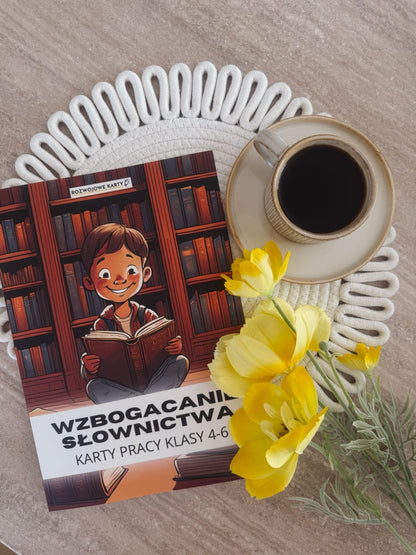 Ćwiczenia 15 i 16 z książki Koncentracja uwagi i pamięć klasy 4-6 - tworzenie słów i wyszukiwanie symboli